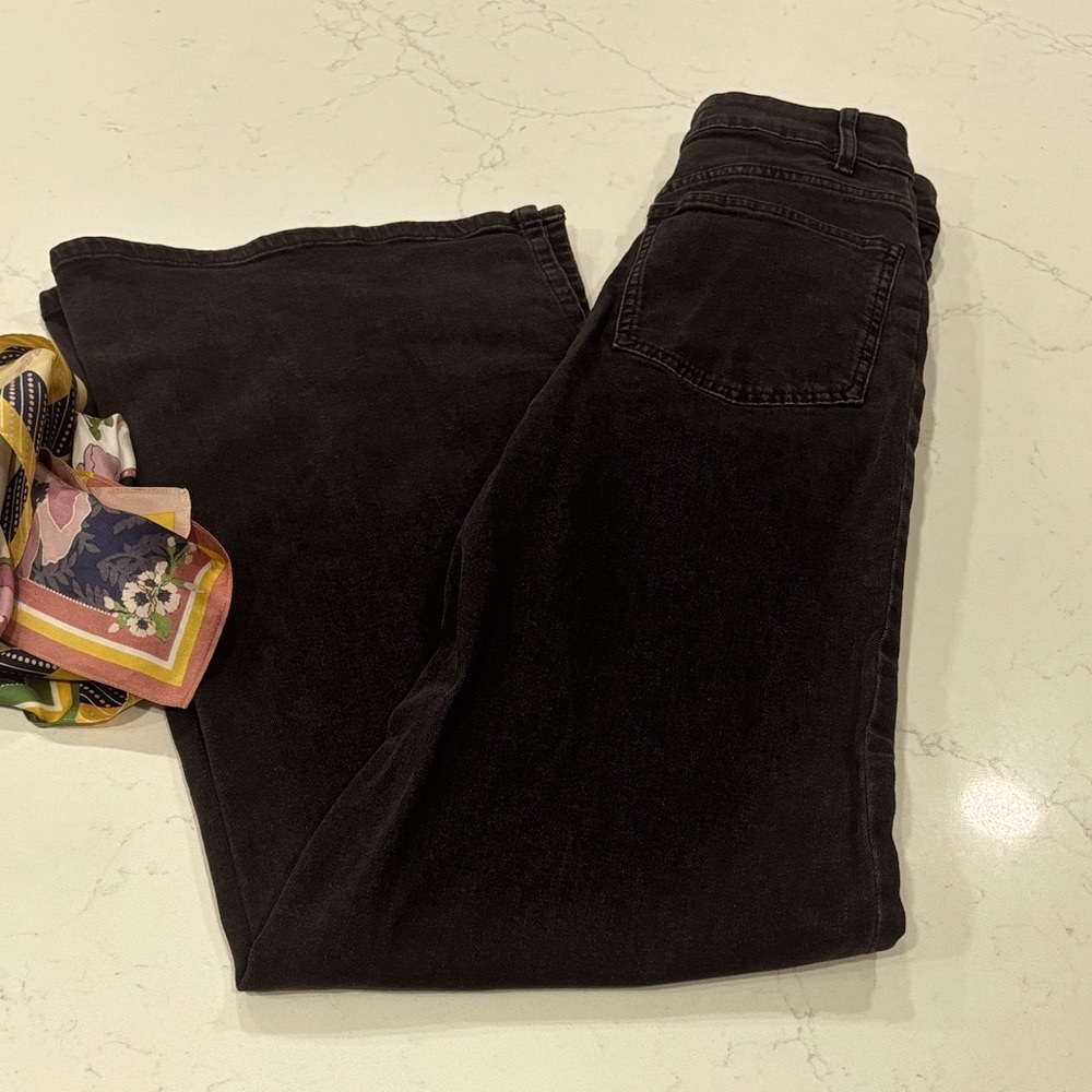 Black High rise Wide leg button fly Women's Jeans s 00